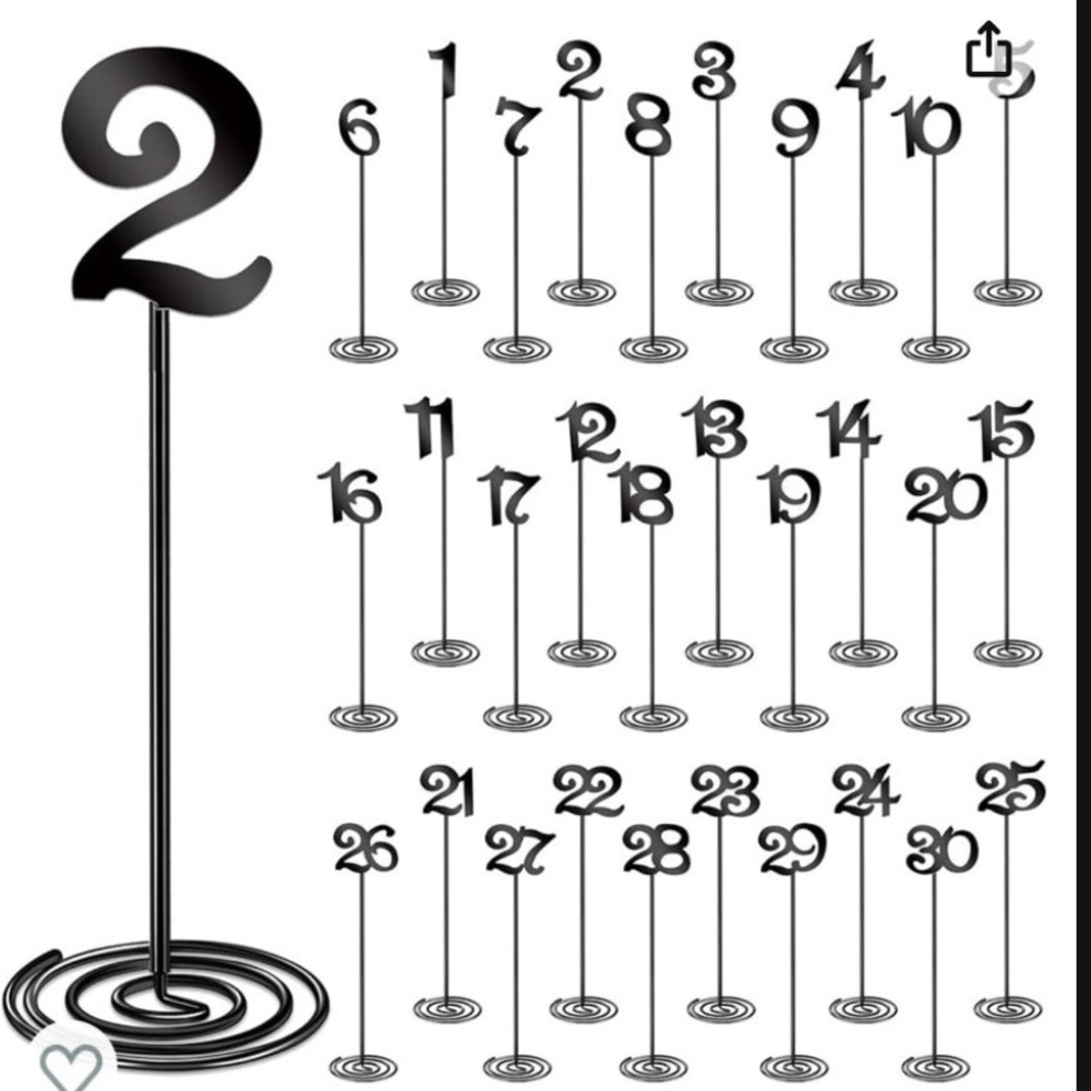 Metal Table Numbers - Picture 1 of 5